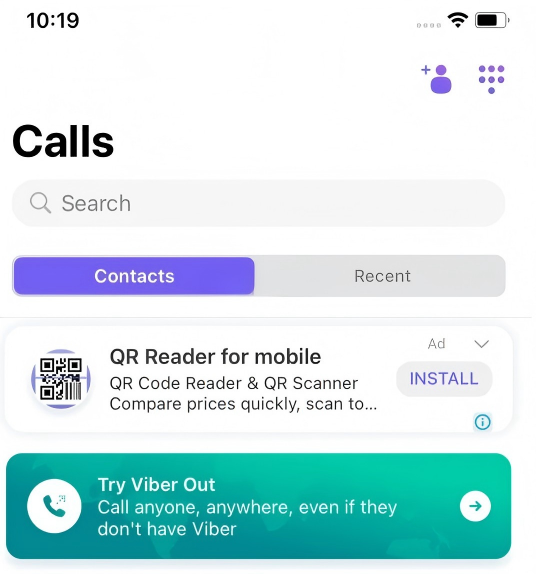 Viber-添加菜单