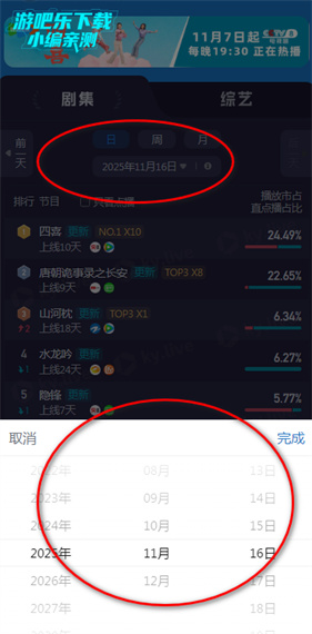 酷云eye实时收视率